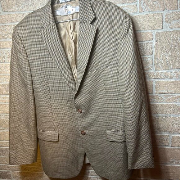 Lauren Ralph Lauren Sport Coat Mens 40R Blazer Rayon Blend Windowpane Brown Prep - Picture 6 of 12